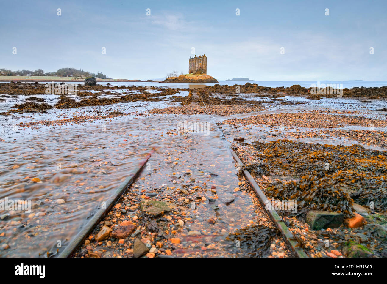 Castle Stalker, Highlands, Schottland, Vereinigtes Königreich Stockfoto