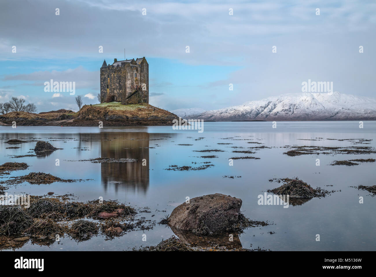 Castle Stalker, Highlands, Schottland, Vereinigtes Königreich Stockfoto