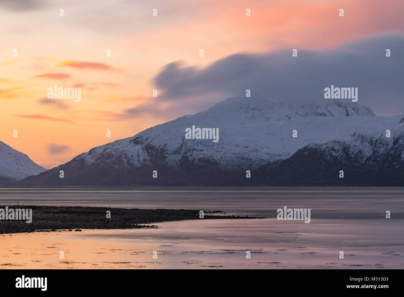 Loch Linnhe, Glencoe, Highlands, Schottland, Vereinigtes Königreich Stockfoto