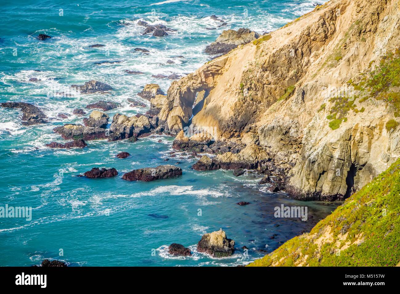 Pazifik Küste cliff Szenen Stockfoto