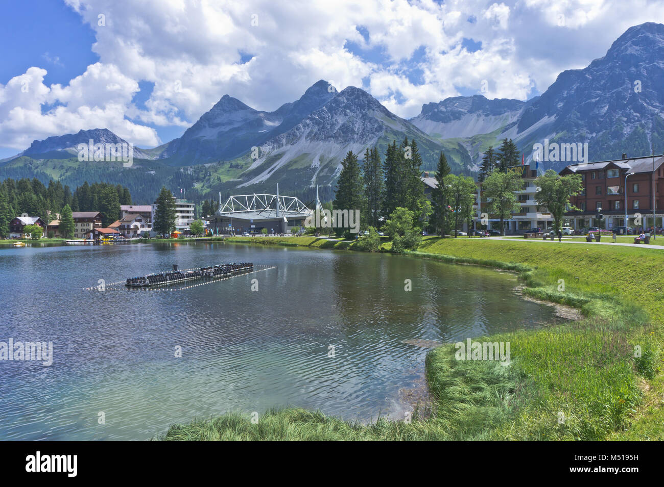 Arosa, Schweiz, Seeblick Stockfoto