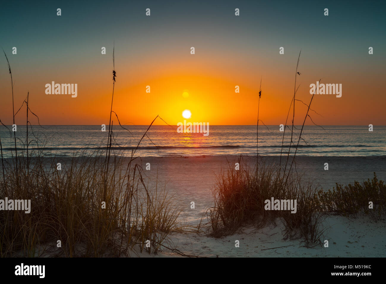 Eine schöne Florida sunset auf Treasure Island, Florida Stockfoto