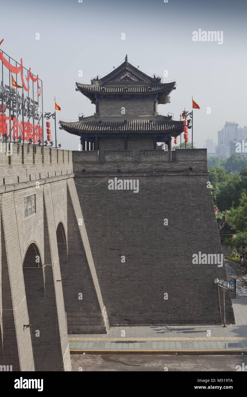Xian China Wände im Sommer Stockfoto