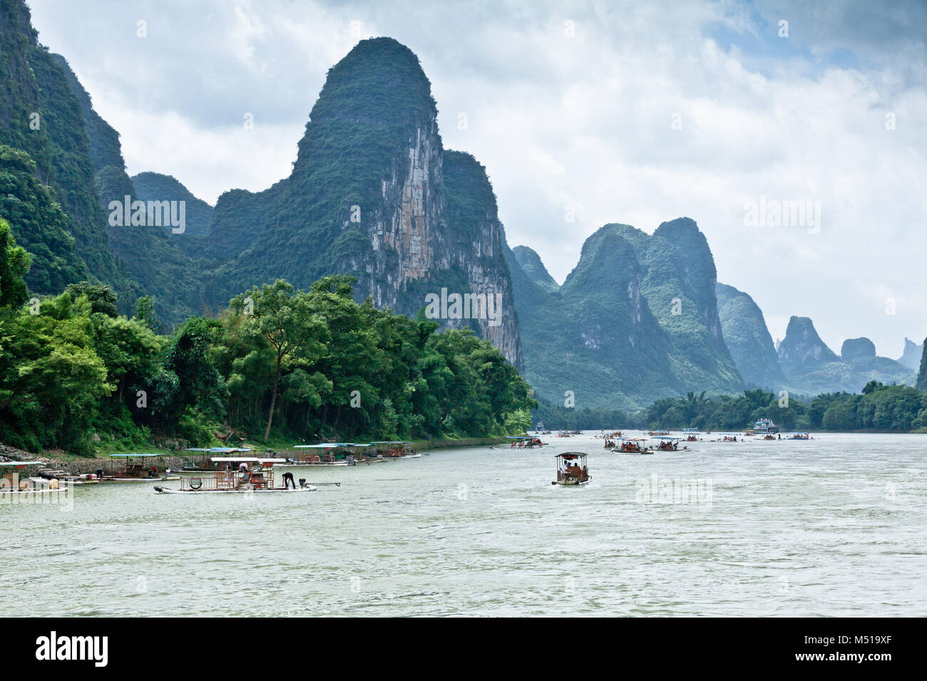Guilin li river panorama Stockfoto
