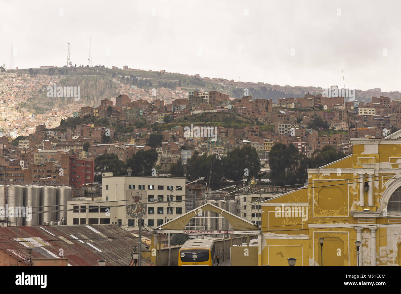 La Paz, Bolivien, Hill View Stockfoto