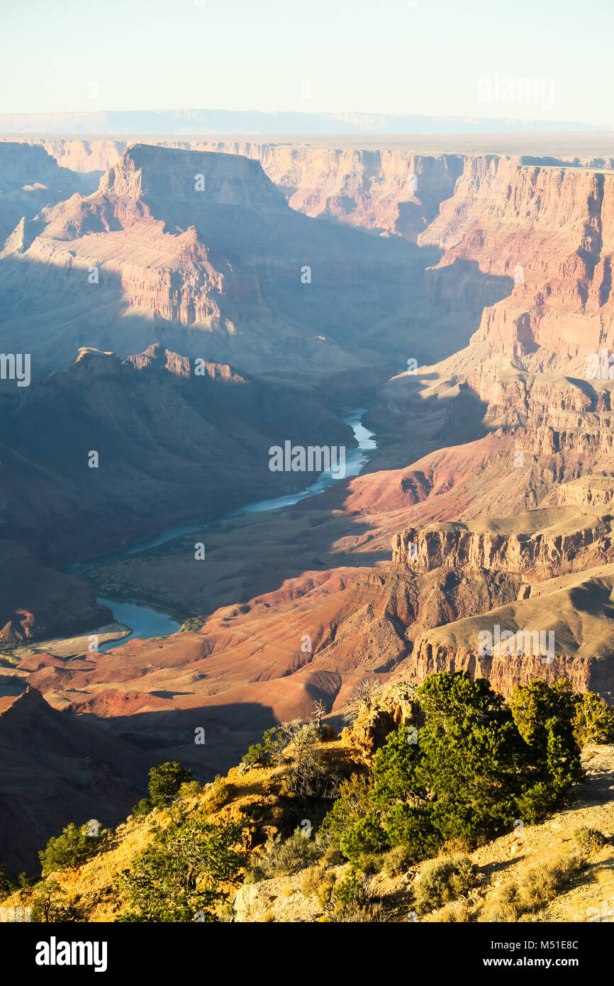 Grand Canyon Sunett Ansichten Stockfoto