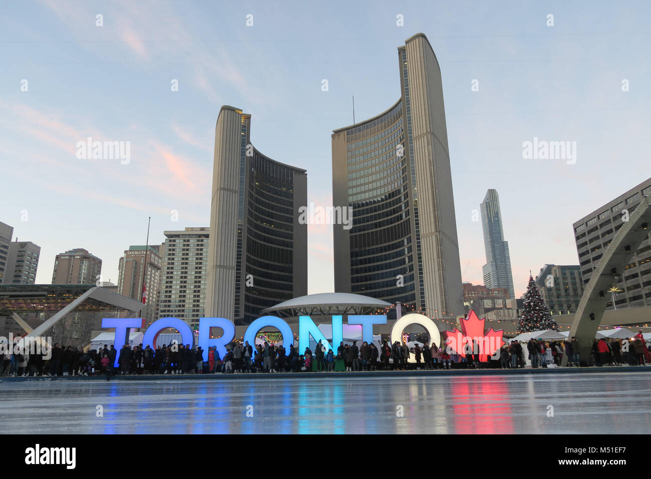 Toronto Skyline mit CN Tower Stockfoto