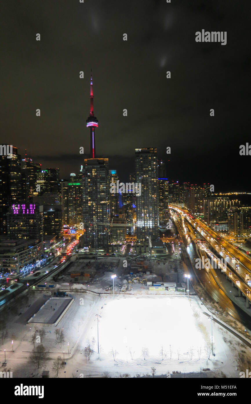 Toronto Skyline mit CN Tower Stockfoto