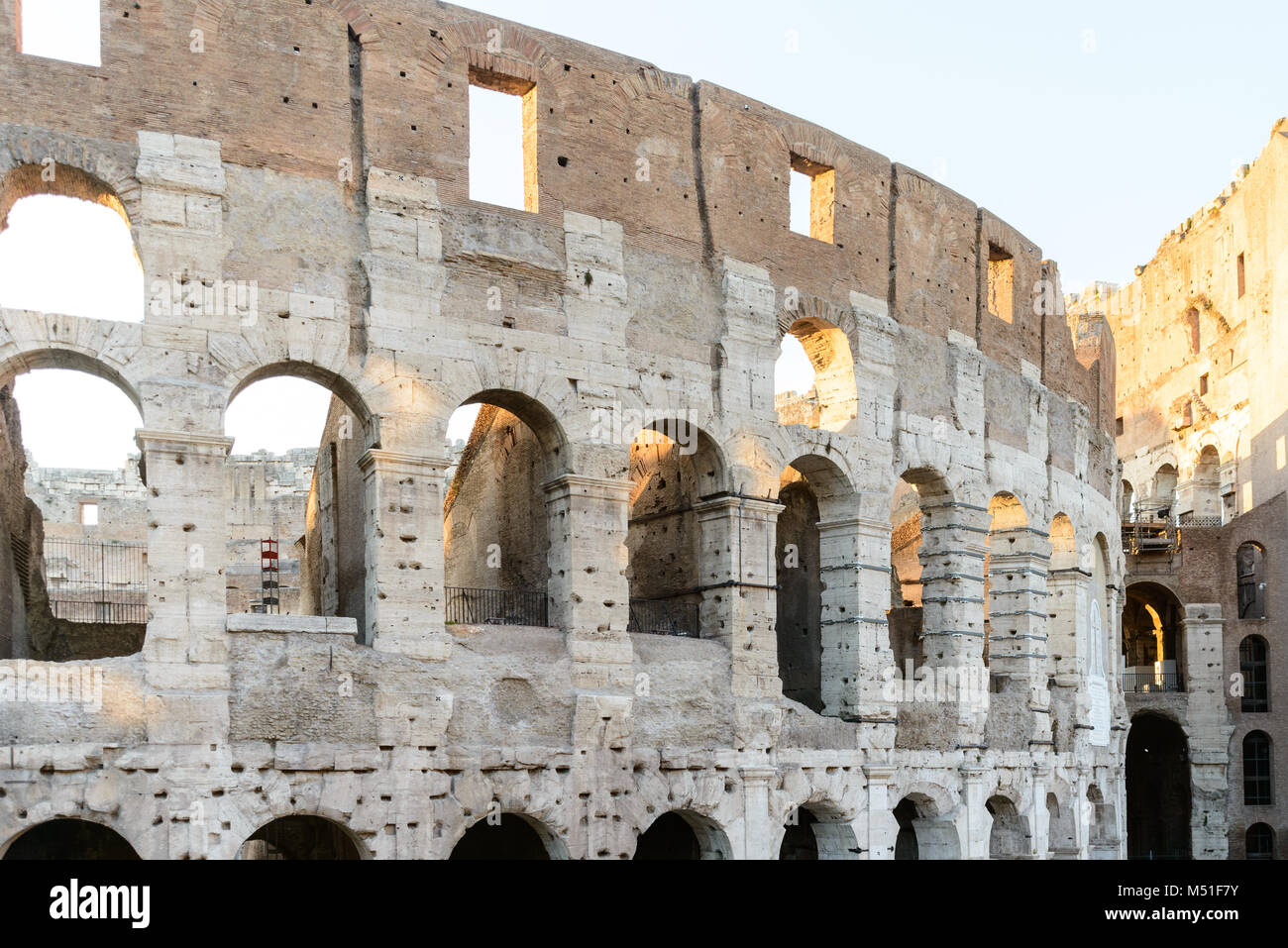 Angaben der antiken Kolosseum in Rom, Italien Stockfoto