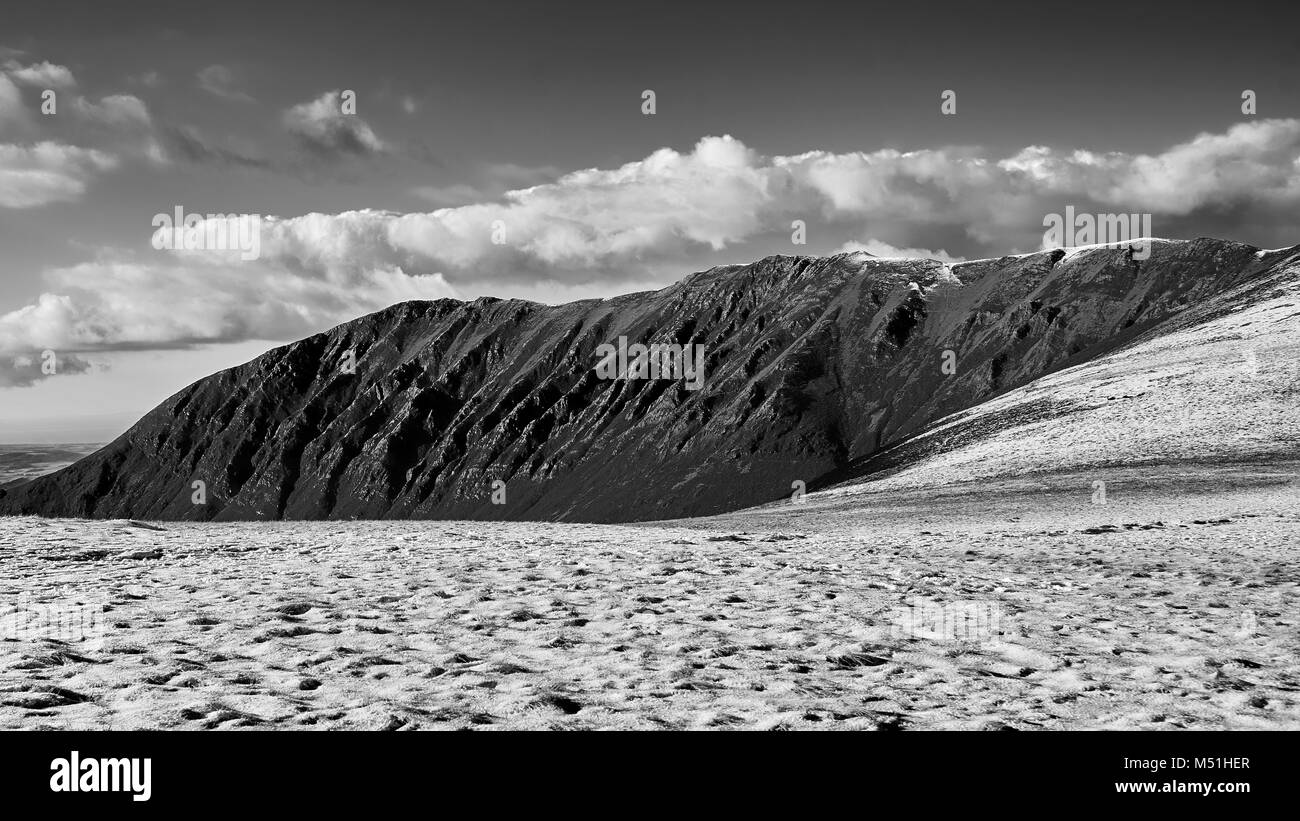 Die schroffen Klippen des Cumbrian Mountains Stockfoto