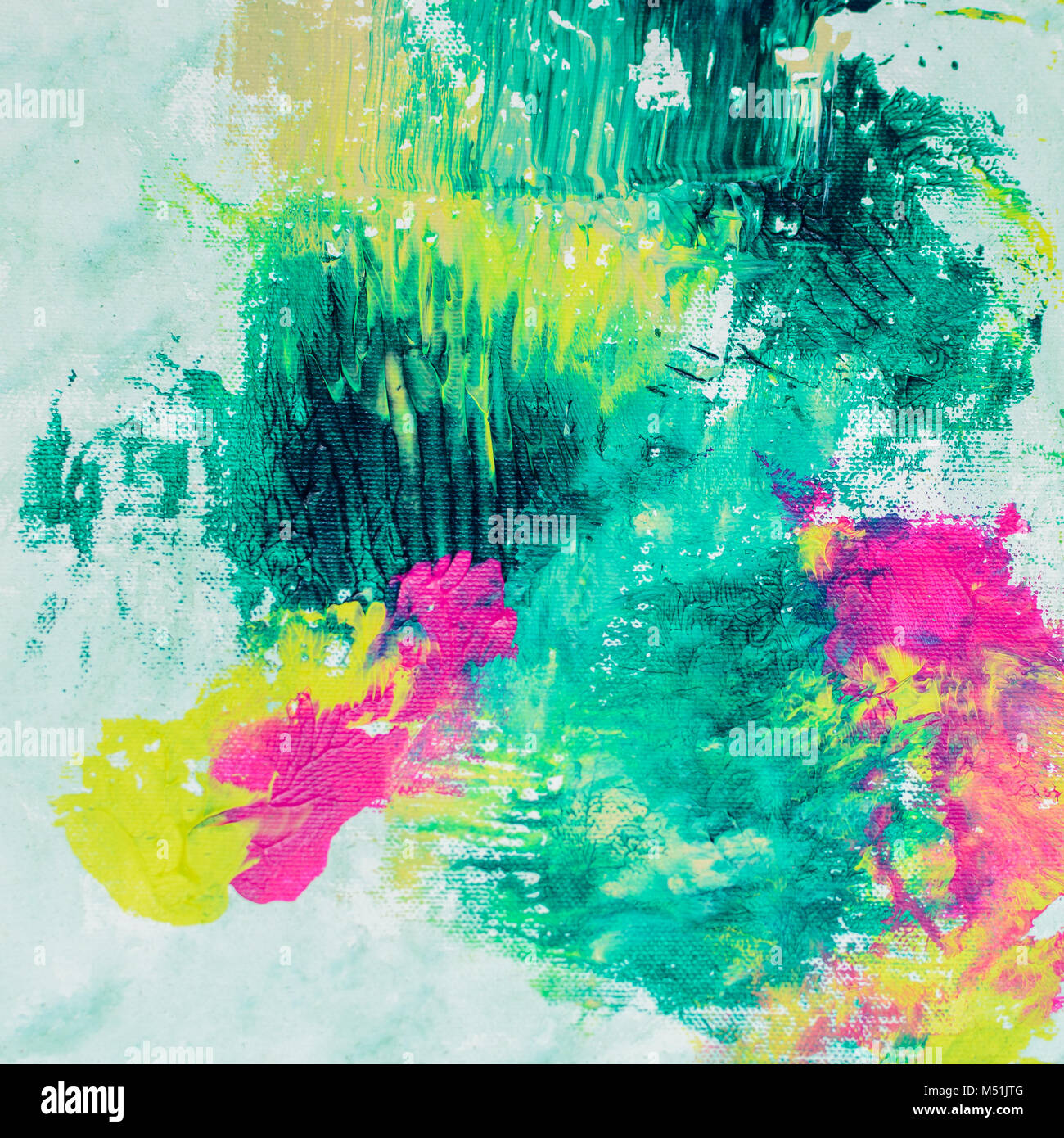 Abstrakte Acryl weiß grün gelb Platz sehr schön und von Hand gemalt, wie viele Sord habe ich für gute Auffindbarkeit zu schreiben Stockfoto