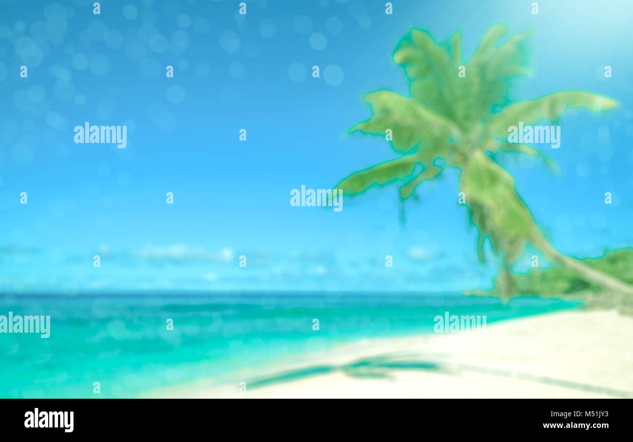 Defokussierten tropischen Strand. Perfekter Urlaub Hintergrund. Stockfoto