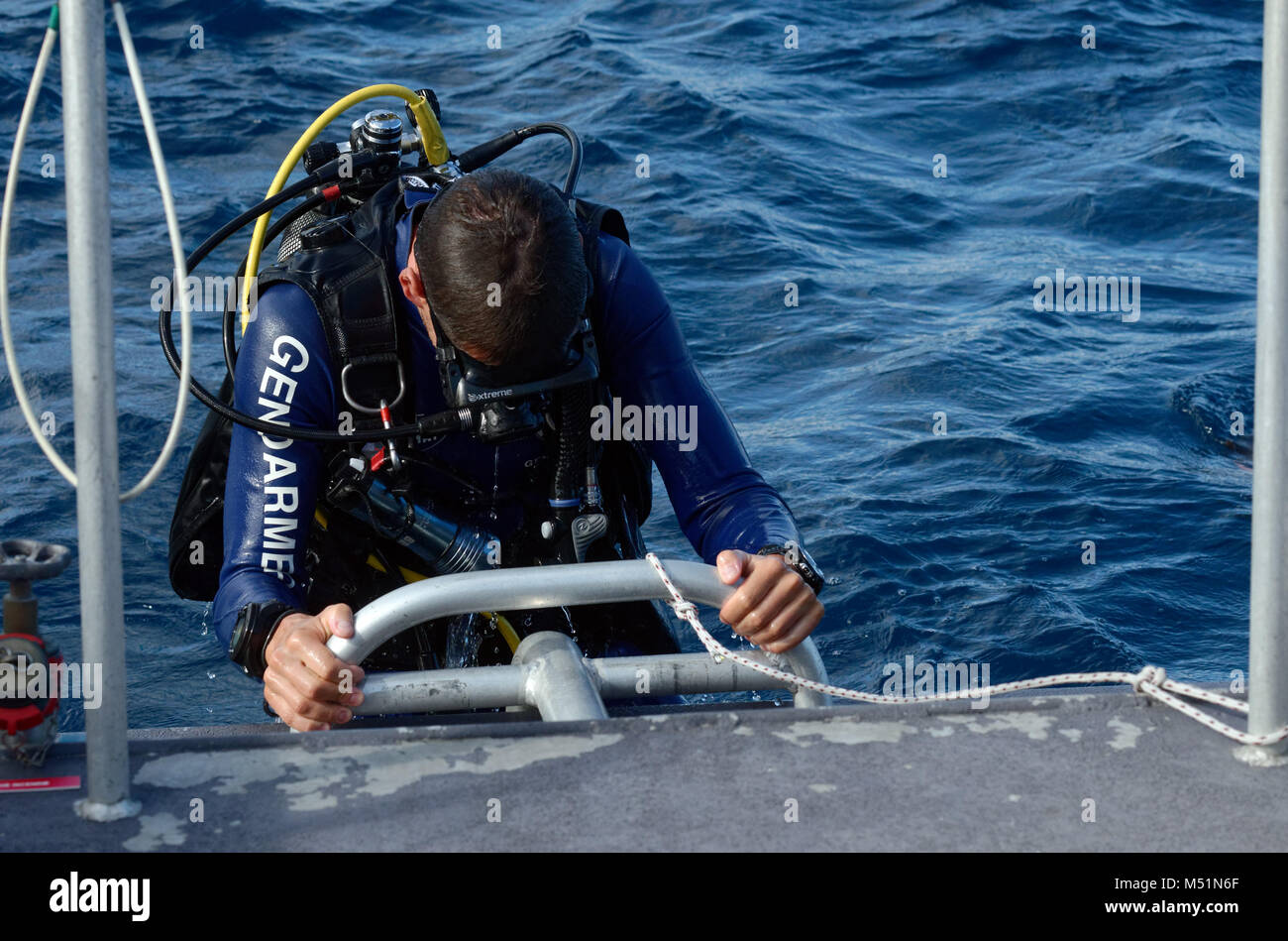 Gendarmerie die französischen Truppen in La Reunion Stockfoto