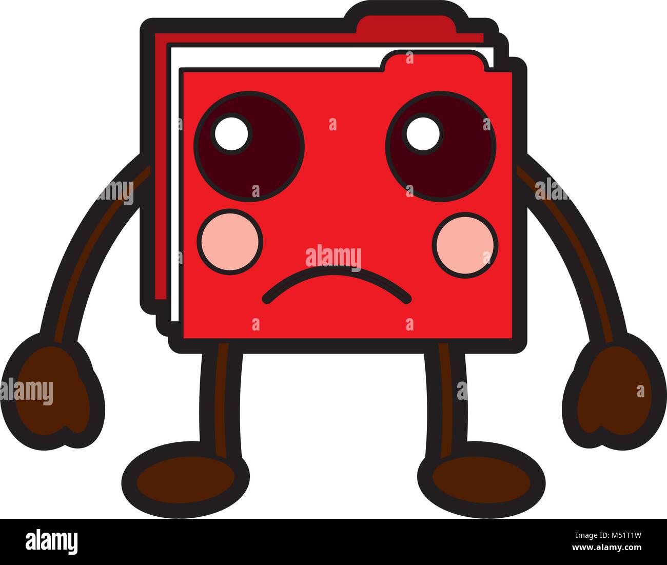 Datei Ordner traurig Emoji icon image Stock-Vektorgrafik - Alamy