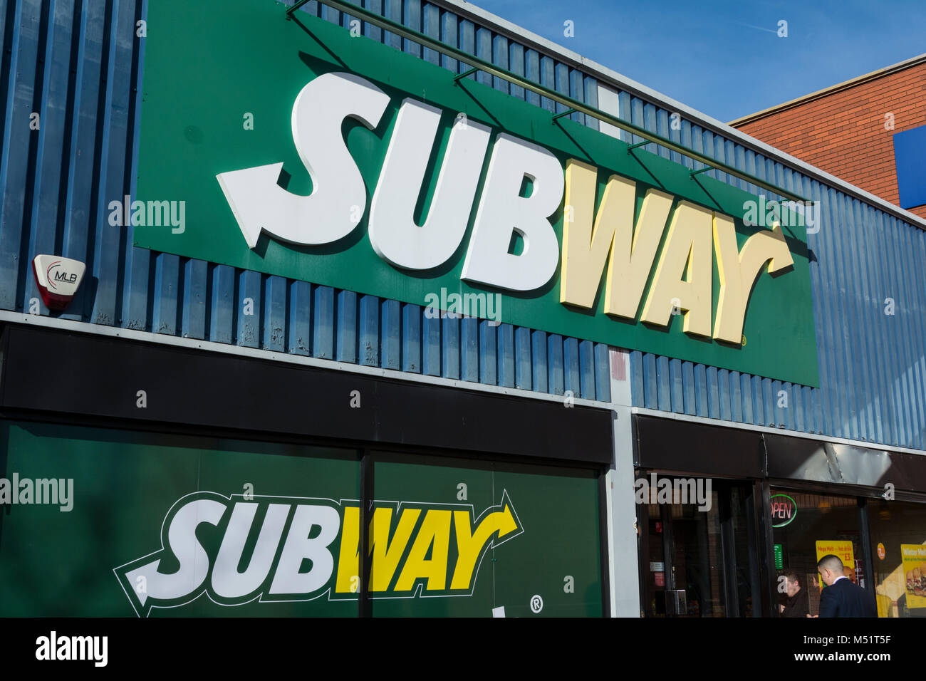Subway Restaurant auf der Great West Road, Brentford, London, UK Stockfoto