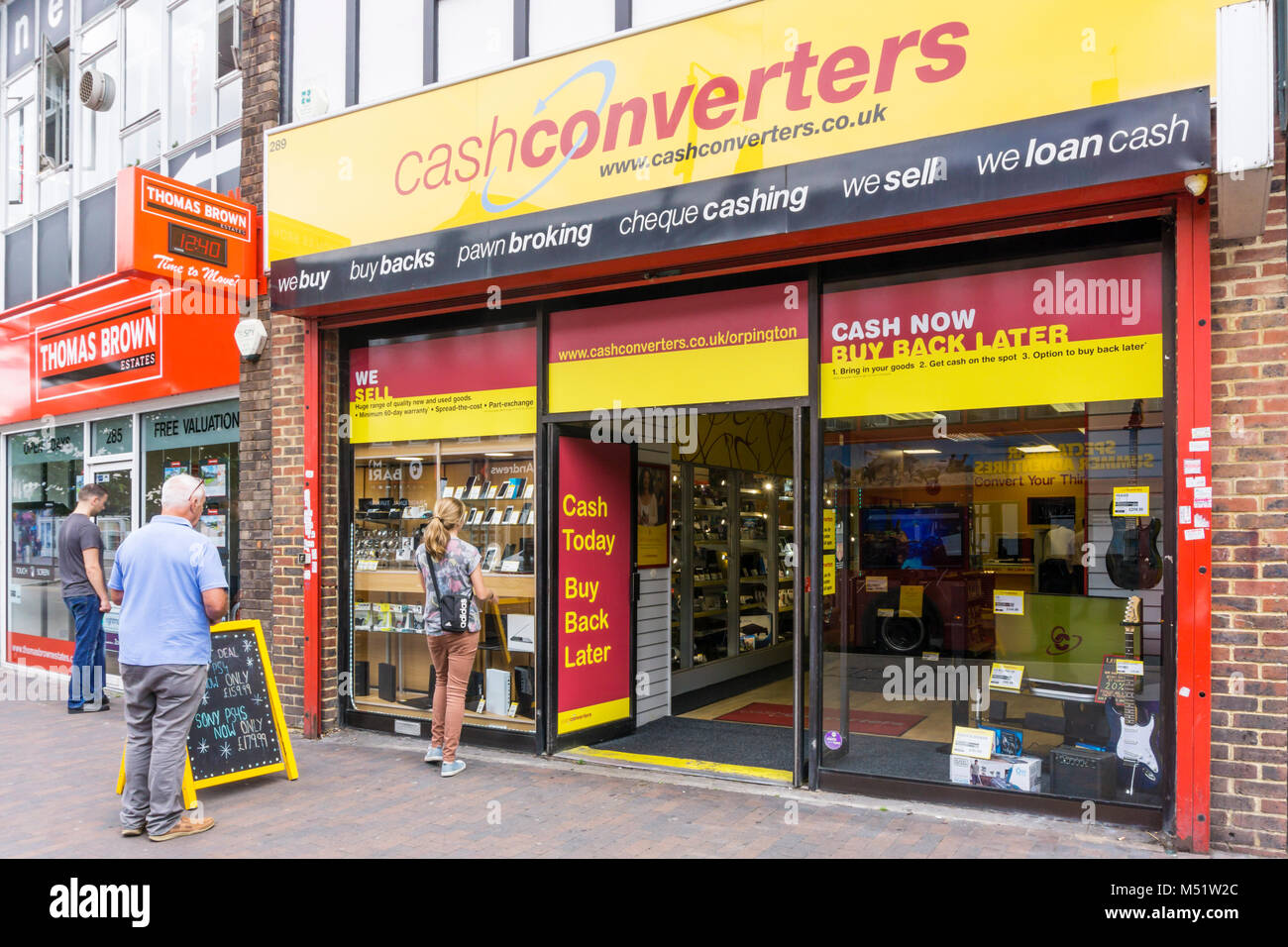 Zweig der Cash-Wandler, ein pfandleiher und Loan Company, in Orpington High Street Stockfoto