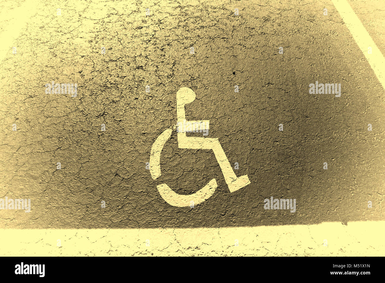 Parkplätze für Behinderte Menschen Stockfoto