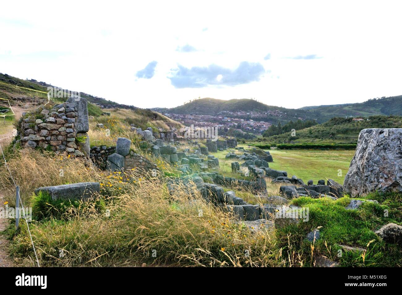 Die Festung Sacsayhuaman Inca Peru Stockfoto