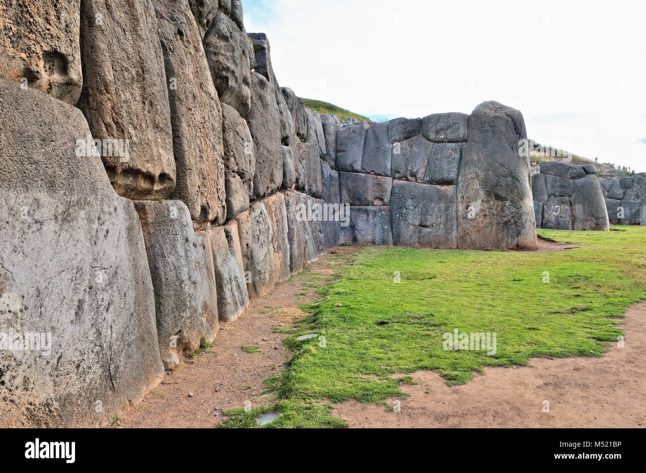 Peru Inka Festung Sacsayhuaman Ruins Stockfoto