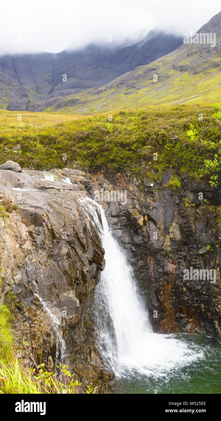 Fairy Pools Blick auf die Wasserfälle Skye islalnd Schottland Stockfoto