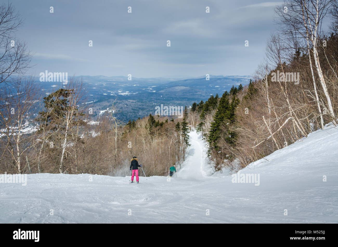 Magic Mountain ist ein Wintersportort, der auf Glebe Berg in Londonderry, Vermont. Es verfügt über eine 1.700 Meter Höhenunterschied. Der Gipfel ist auf 2.850 Fuß Stockfoto