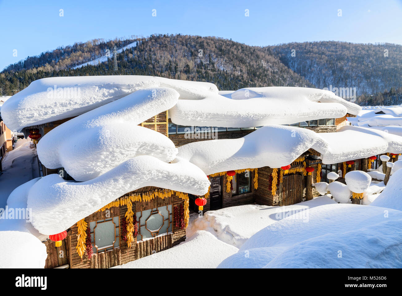 Schnee Stadt Xue Xiang In Heilongjiang Bietet China Chinas Wirklich Winter Wonderland suber Anzeigen Gibt Es Ein Marchen Surreale Erfahrung Stockfotografie Alamy