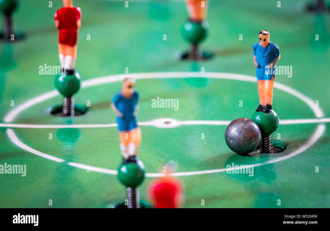 Player Figuren von Tischfußball Spiel Stockfoto