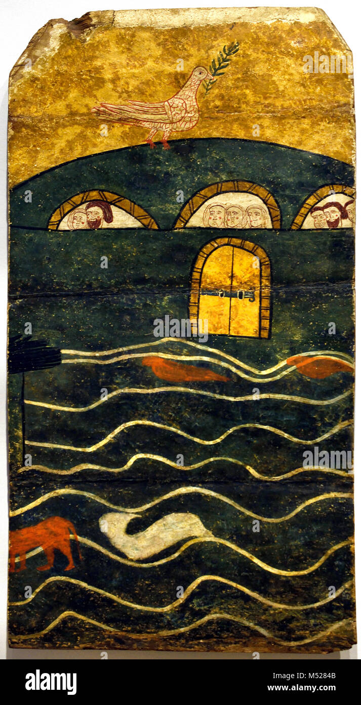 Anonyme, Katalanisch - Arche Noah des 13. Jahrhunderts, Spanien, Spanisch, (Tempera auf Nussbaum Panel) Stockfoto