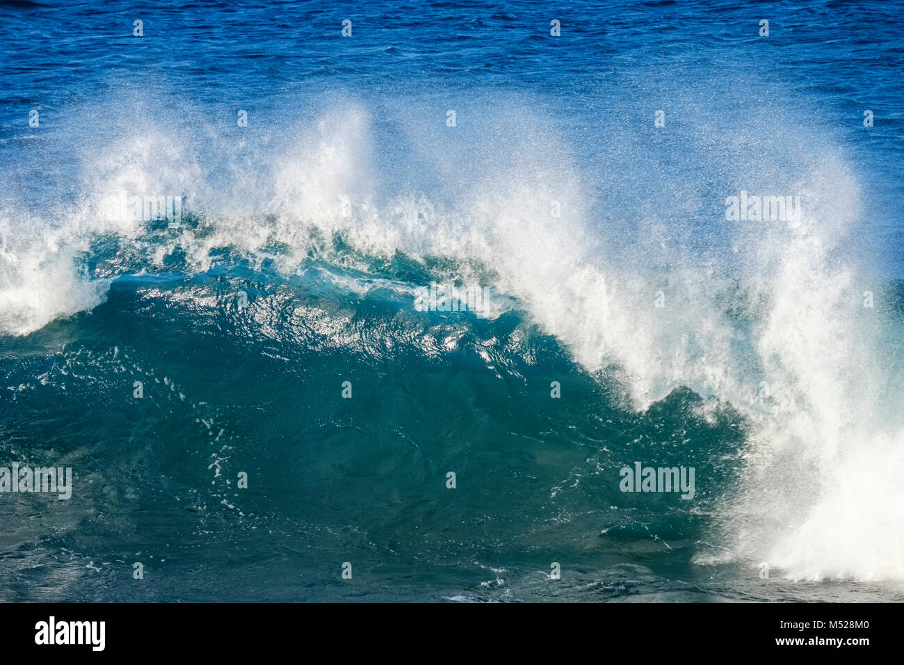 Brechende Welle, Atlantik, La Gomera, Kanarische Inseln, Kanarische Inseln, Spanien Stockfoto
