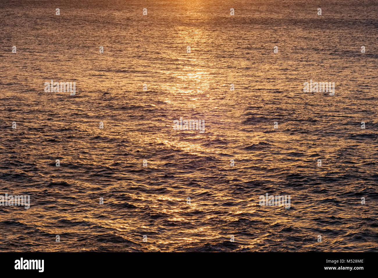 Ocean Oberfläche im Abendlicht, Atlantik, La Gomera, Kanarische Inseln, Kanarische Inseln, Spanien Stockfoto
