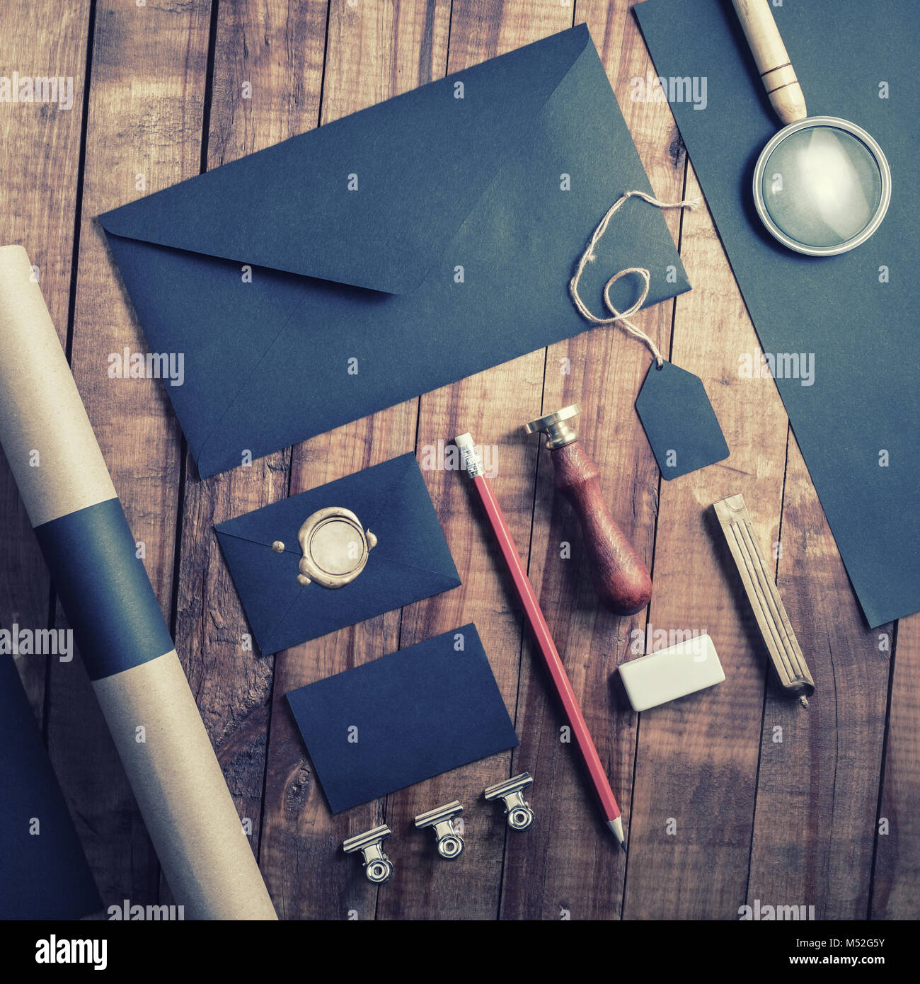 Vintage Mail-vorlage Stockfoto