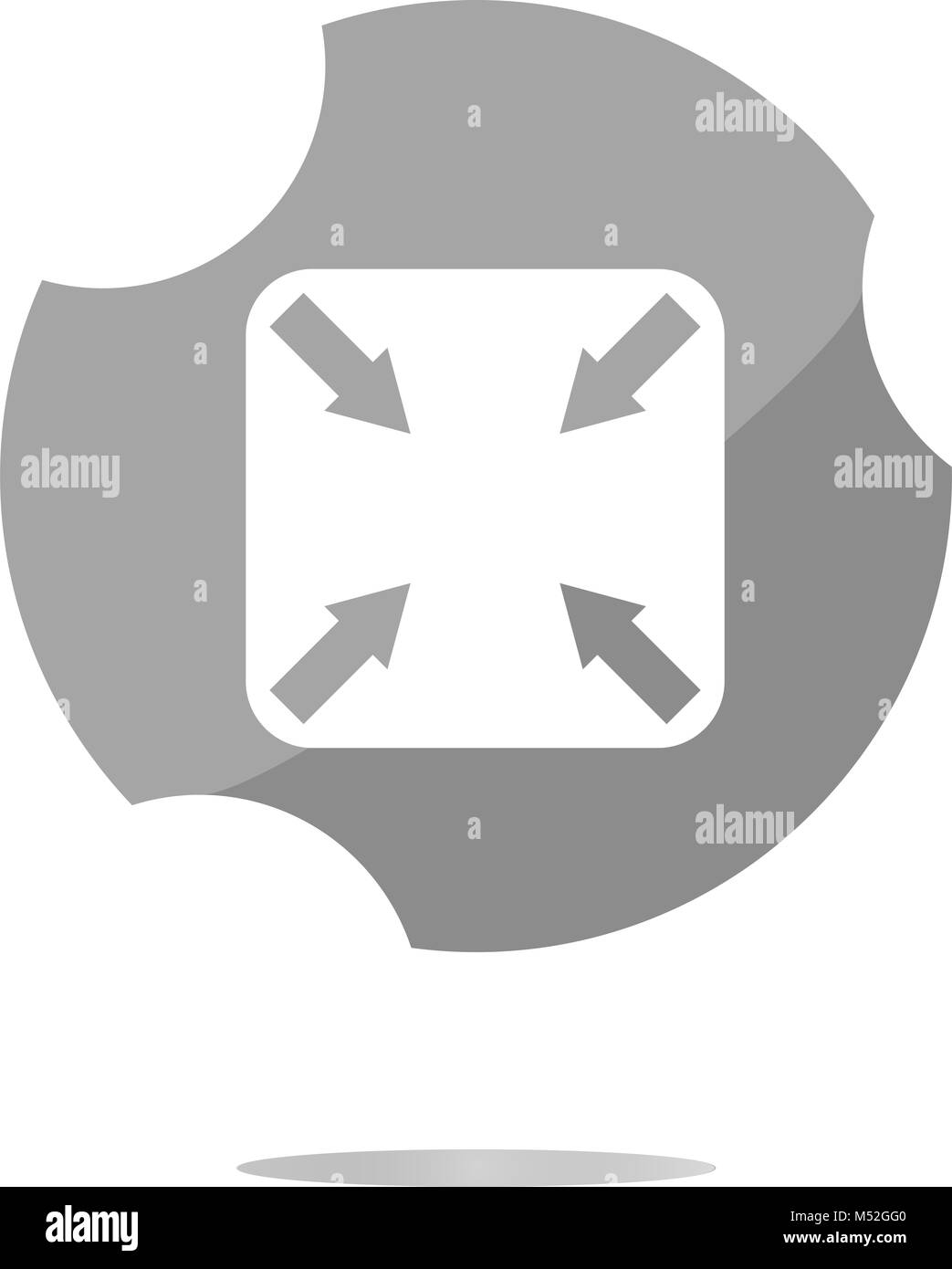 abstrakte Linien (Pfeile) auf Web glänzende Symbol (Schaltfläche) Stockfoto