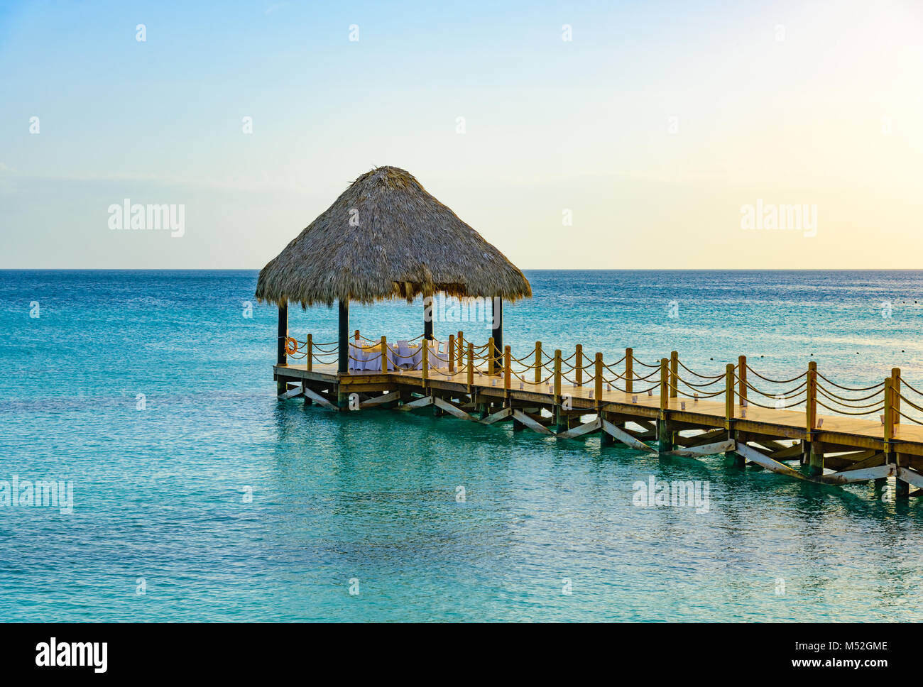 Sea Bridge Pavillon Karibik Dominikanische Stockfoto