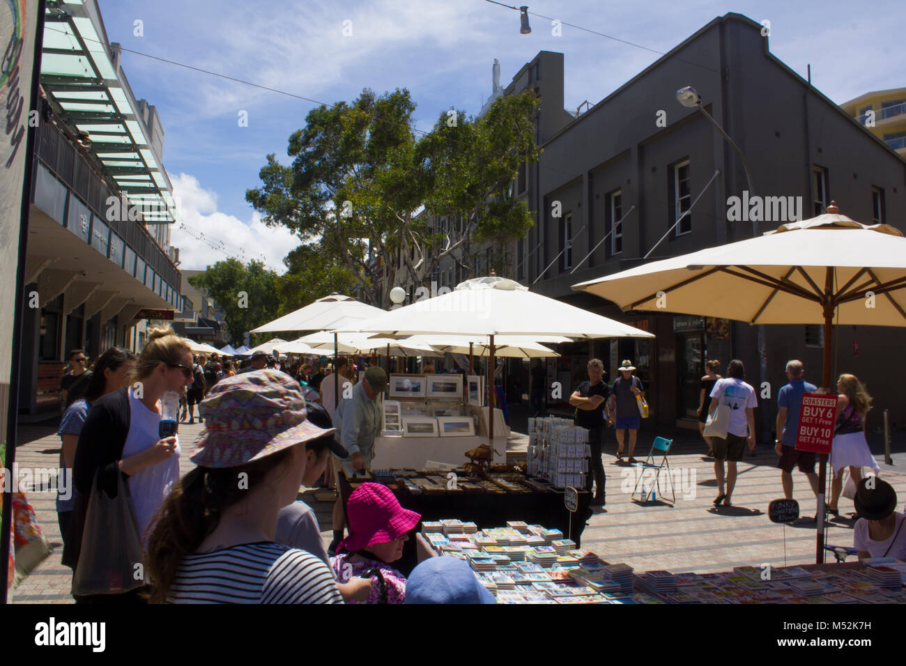 Sydney, Australien: Street Market in Sydney Manly Strand Stockfoto