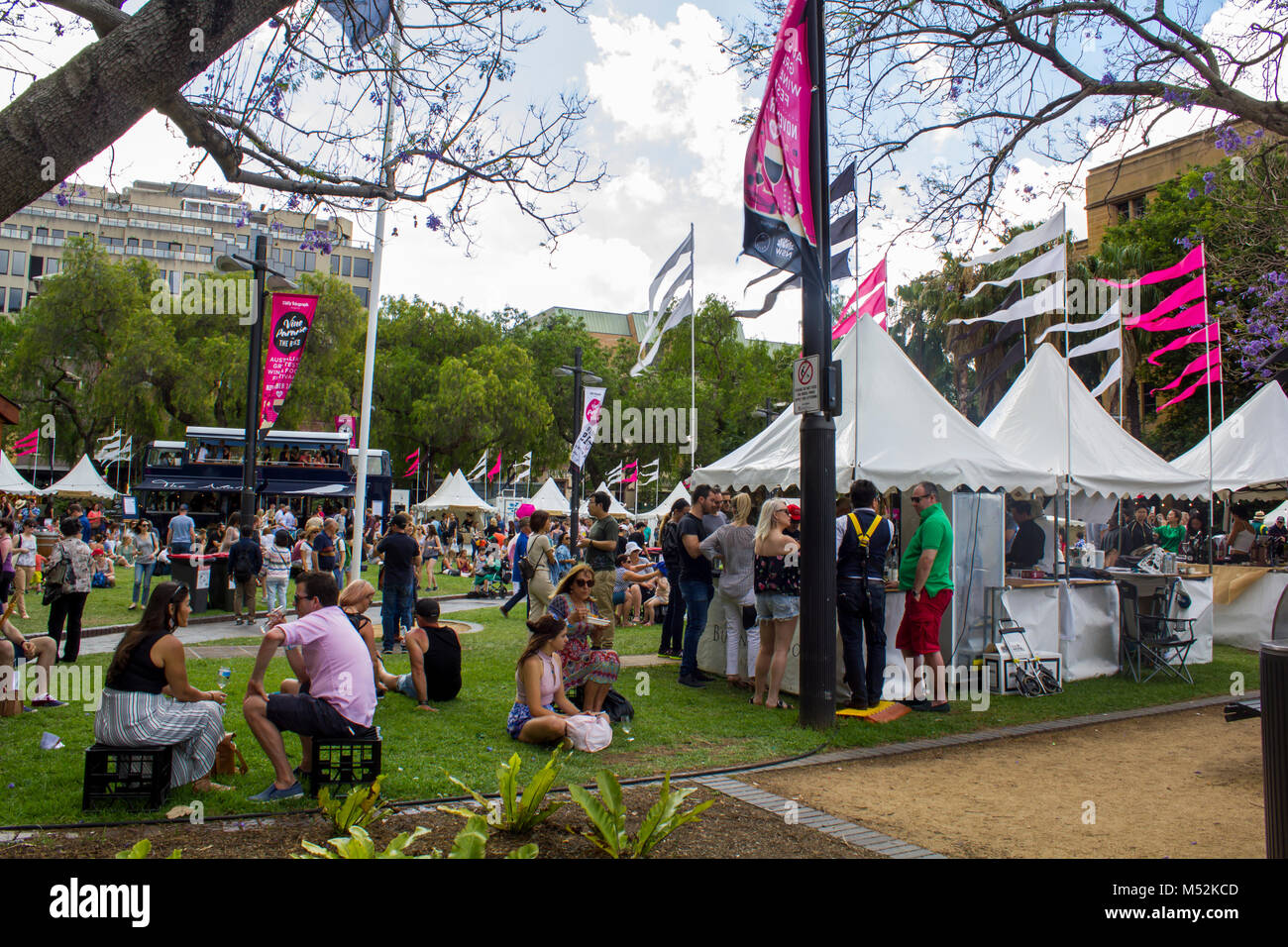 Sydney, Australien: die Menschen in einem Park während einer Street in Sydney, Australien Stockfoto