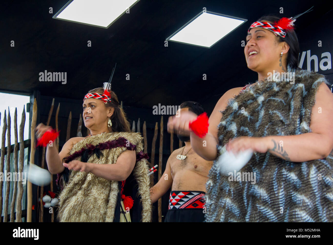 Traditioneller Tanz Maori Haka Stockfoto