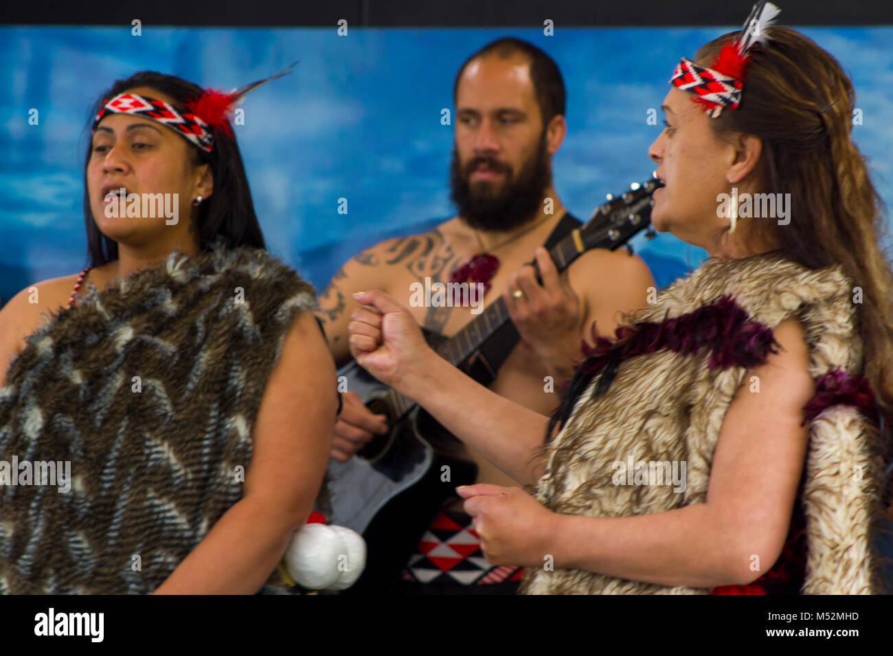 Traditioneller Tanz Maori Haka Stockfoto