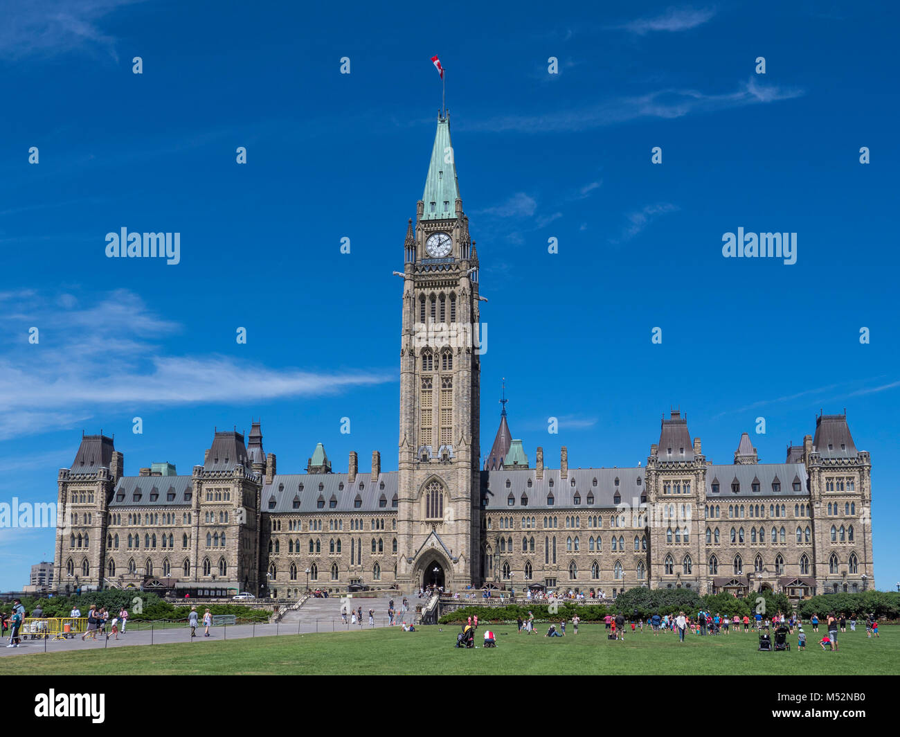 Parlament Gebäude, Parliament Hill, Ottawa, Ontario, Kanada. Stockfoto