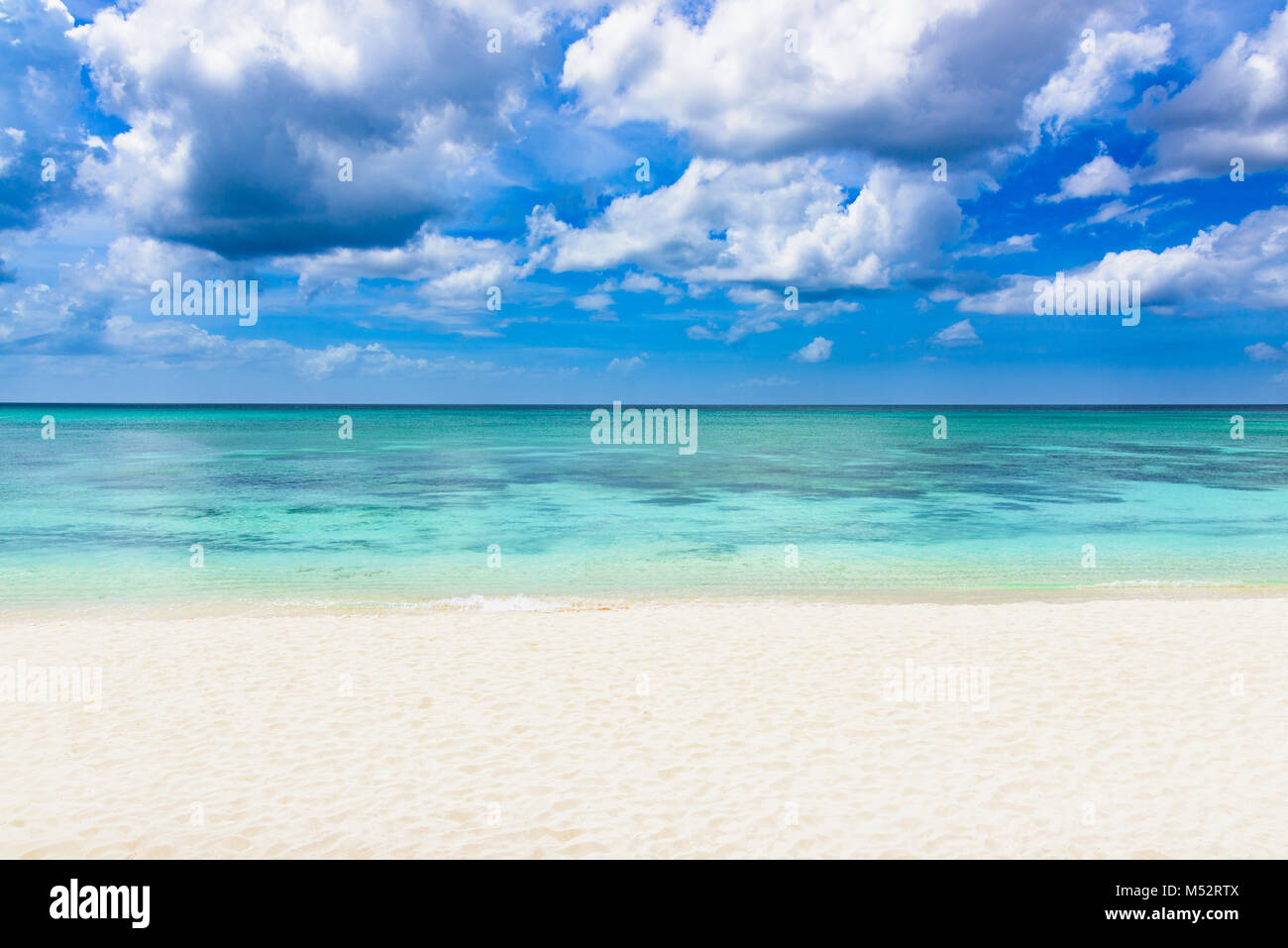 Paradise tropical beach palm Karibik Dominikanische Republik Stockfoto