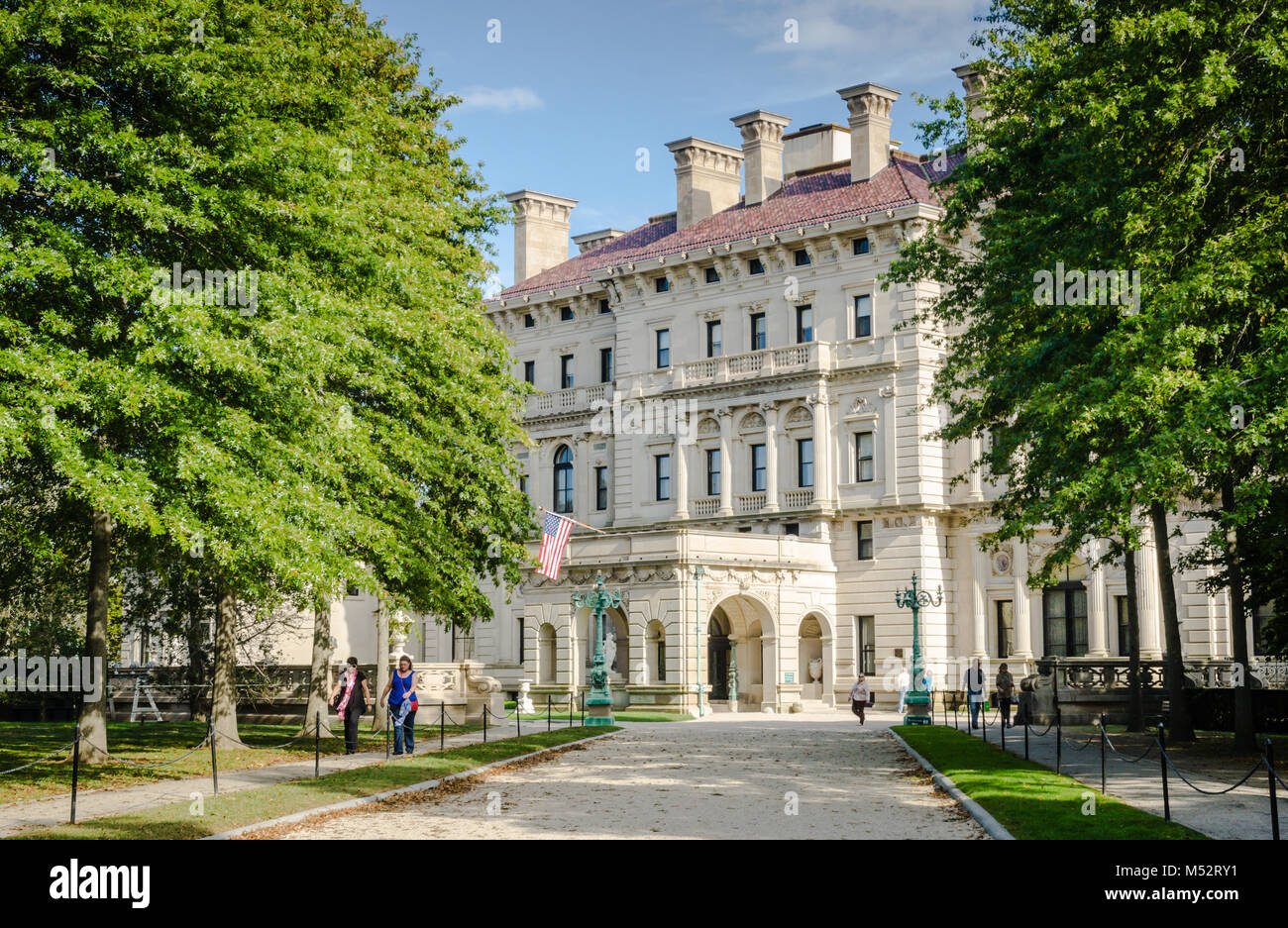 Das Breakers wurde als Newport, Rhode Island, Sommer zu Hause des Cornelius Vanderbilt, Mitglied der wohlhabenden United States Vanderbilt Familie gebaut. Stockfoto