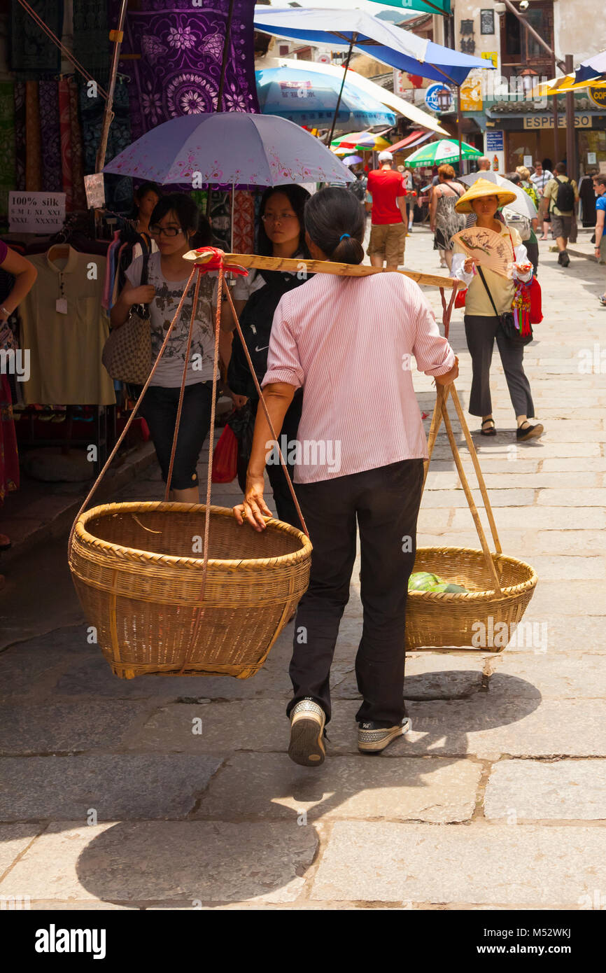 Xingping guilin China Shopping Street Stockfoto