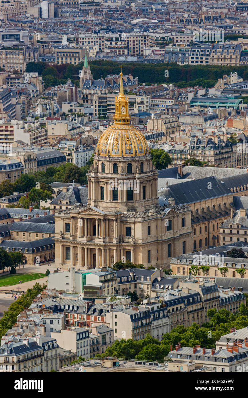 Die nationalen Residenz der Invalidendom in Paris Frankreich Stockfoto