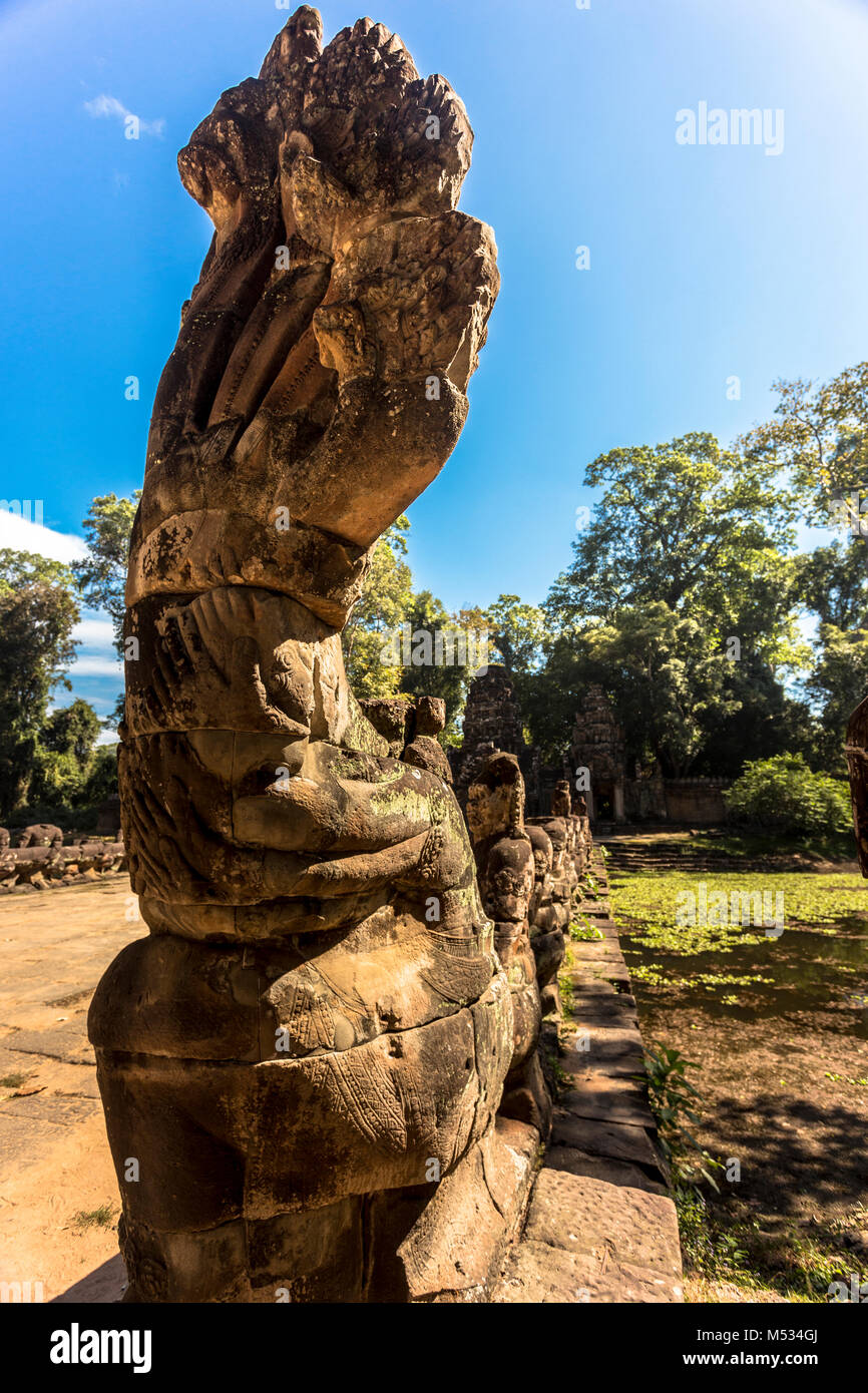 Siem Reap Angkor Wat Preah Khan ist ein Tempel in Angkor, Kambodscha, im 12. Jahrhundert für König Jayavarman VII. gebaut, um seinen Vater zu ehren Stockfoto