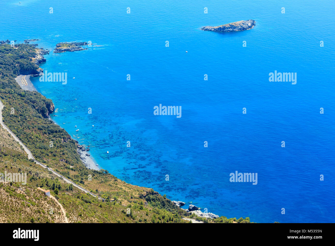 Tyrrhenische Meer Küste in der Nähe von Maratea, Italien Stockfoto