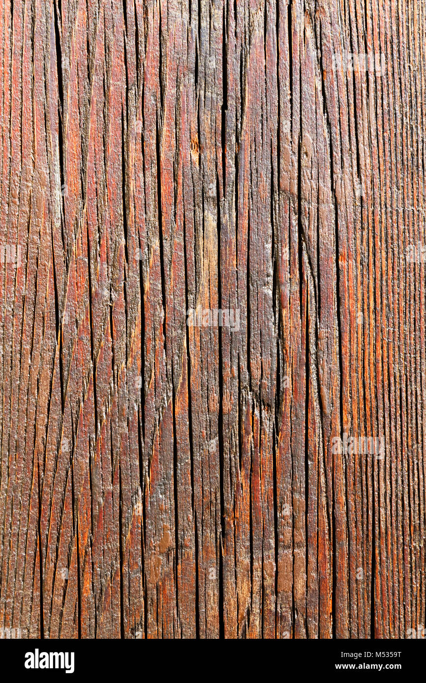 Alte massive Holz Stockfoto