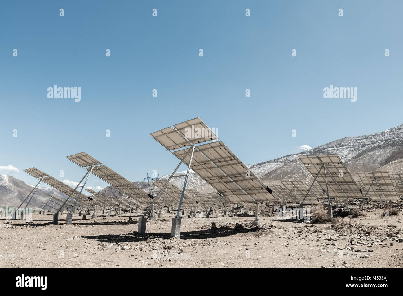 Solare Stromerzeugung Stockfoto