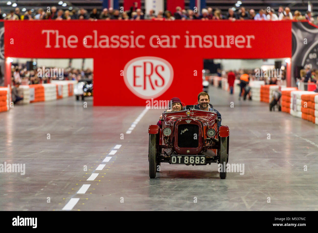 Hübsche kleine Austin 7 Ulster an der London Classic Car Show & Historic Motorsport internationalen Schau in ExCel Stockfoto