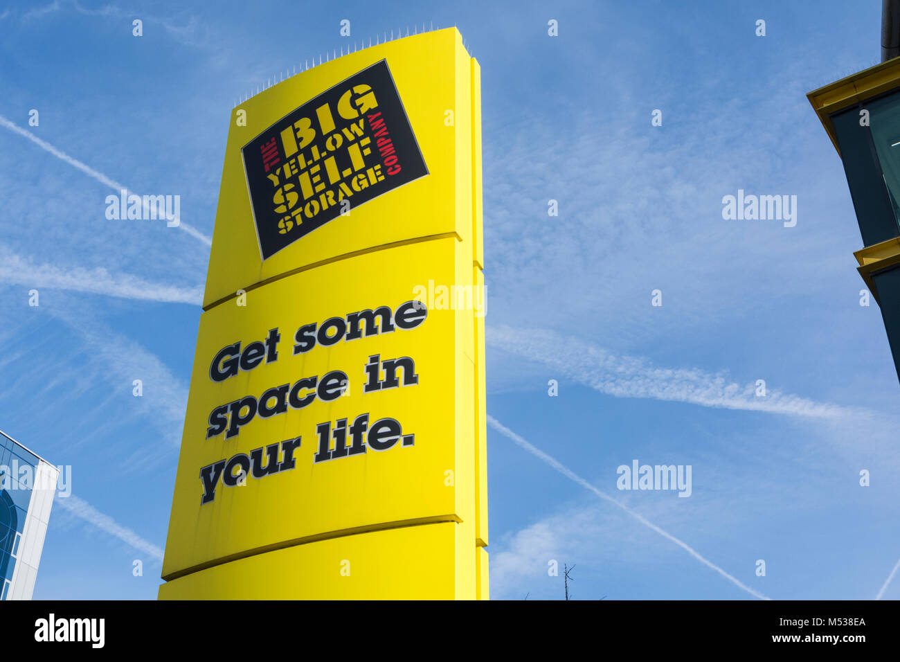 Big Yellow Self Storage Lager in Brentford, West London, Großbritannien Stockfoto