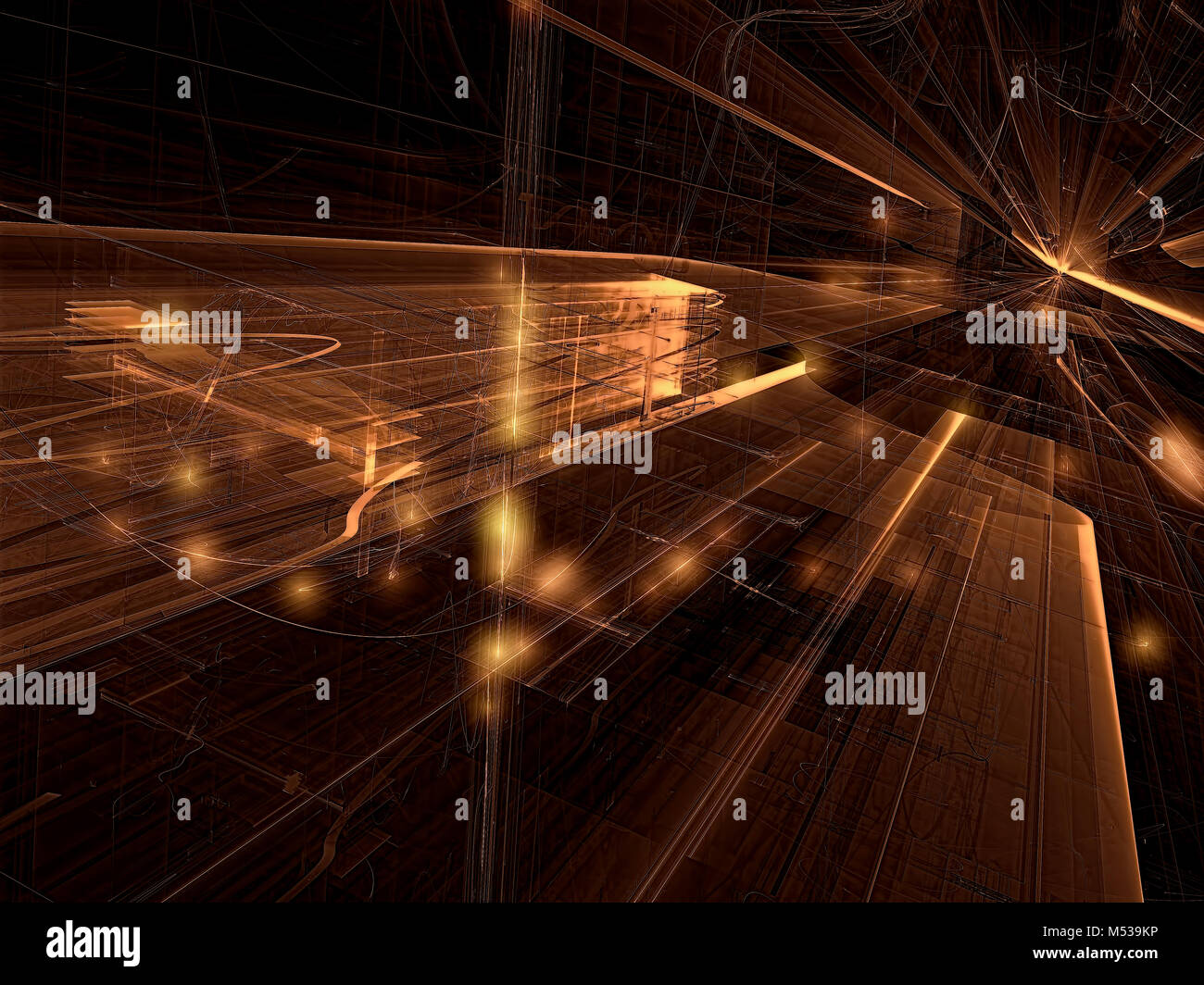 Glastunnel - abstrakt Digital erzeugte Bild Stockfoto