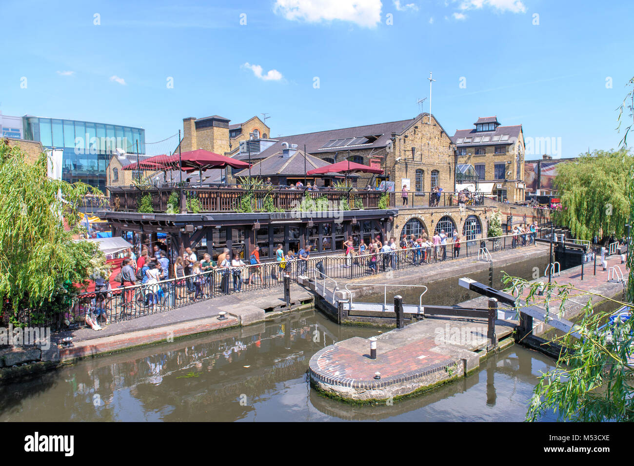 Landschaft von Camden Lock in London, Großbritannien Stockfoto